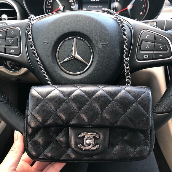 CHANEL Handbags - 🚫SOLD🚫 Chanel Black Lambskin Classic Extra Mini